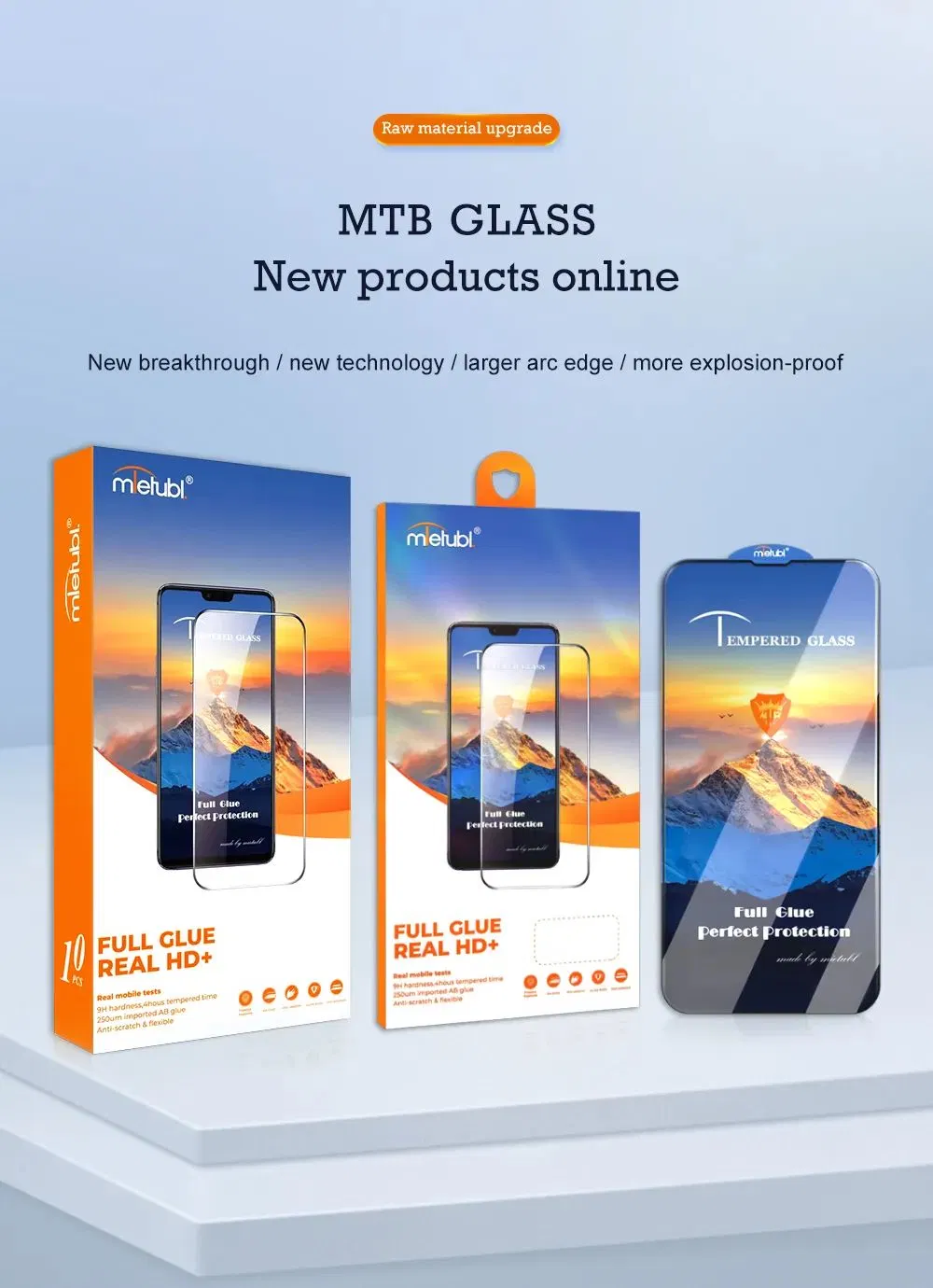 Mietubl 9h Full Adhesive Color Screen Protector Phone Tempered Glass